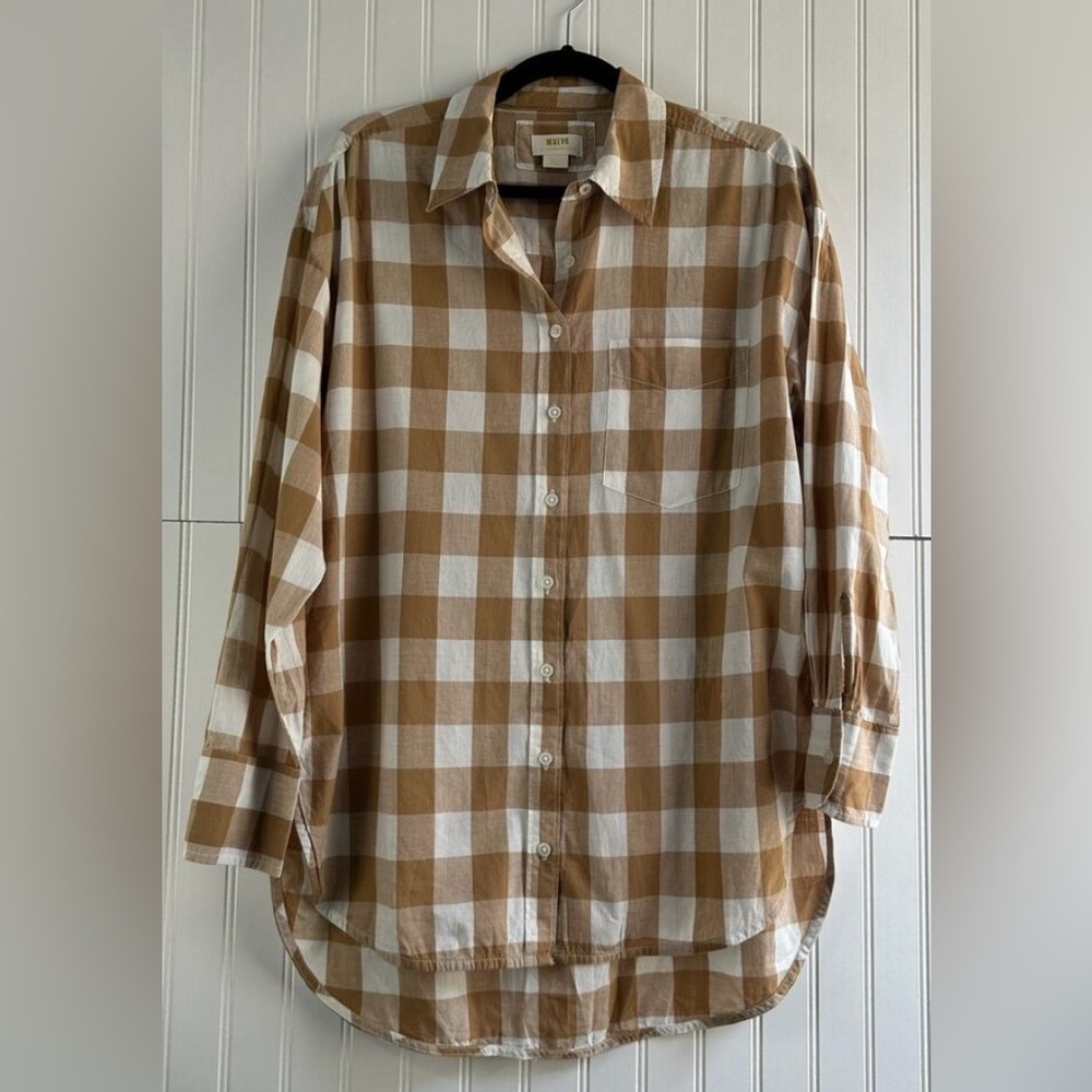 Maeve by Anthropology The Bennet Button-down Shirt Buffalo Check Edition